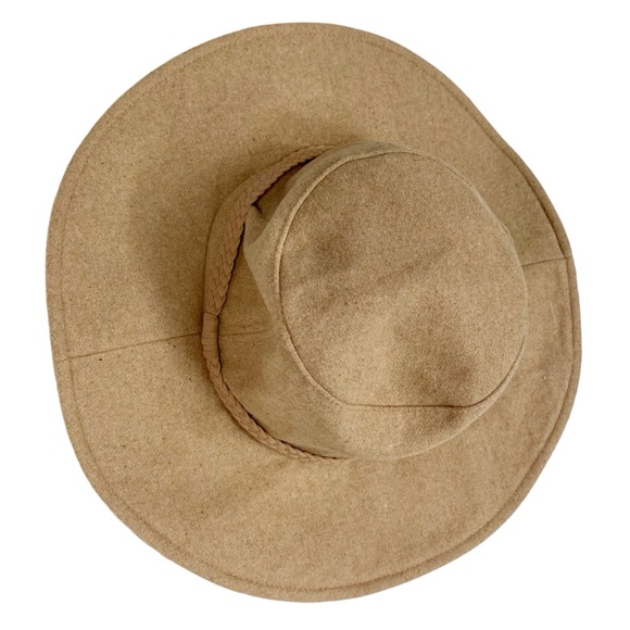 ASN Harper Wool Blend Adjustable Oatmeal tan Lined Boho Hat - Picture 2 of 7
